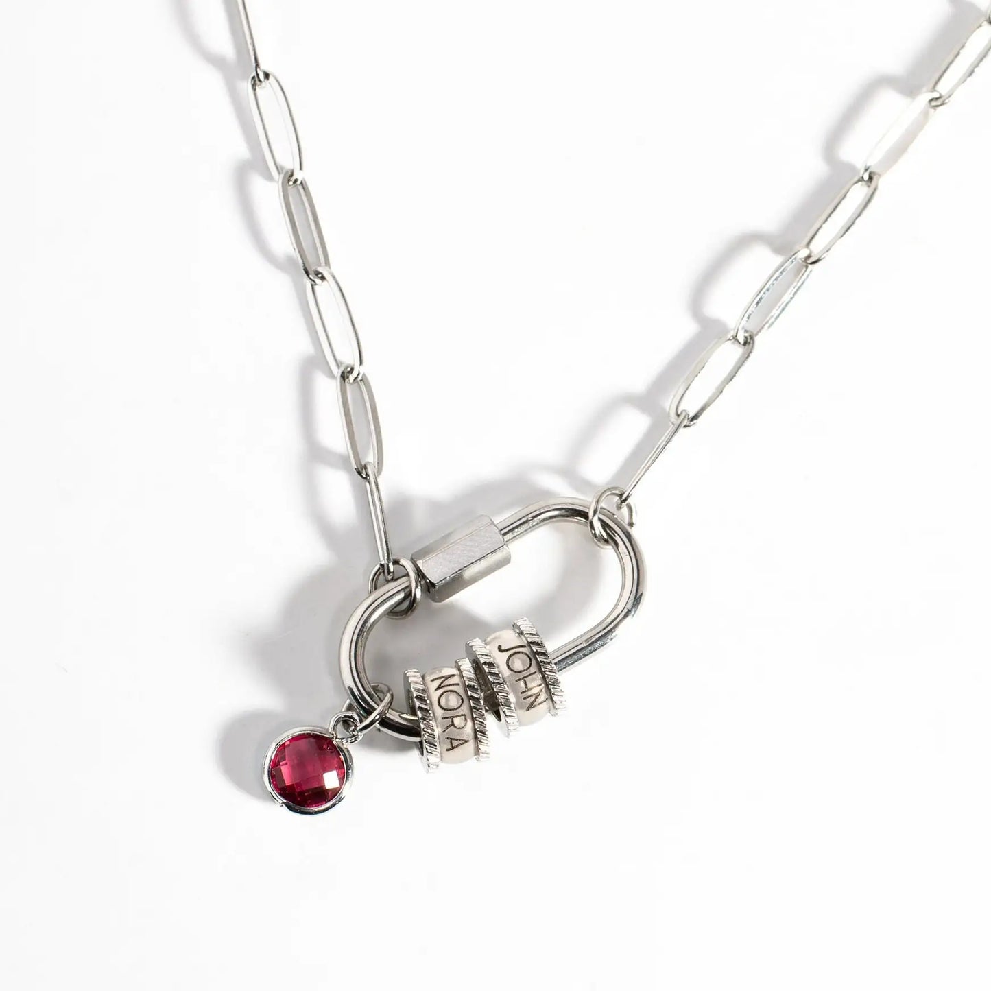 Birthstone Lock with Custom Names