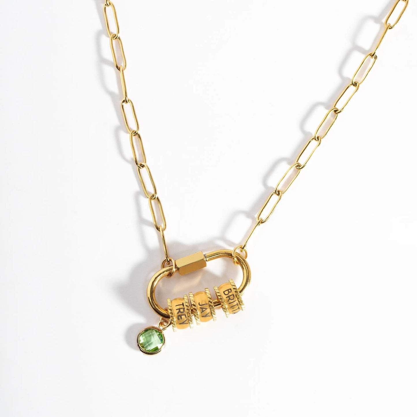 Birthstone Lock with Custom Names