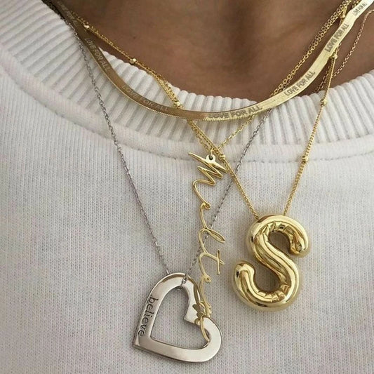 Balloon Bubble Initials Necklace