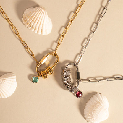 Birthstone Lock with Custom Names
