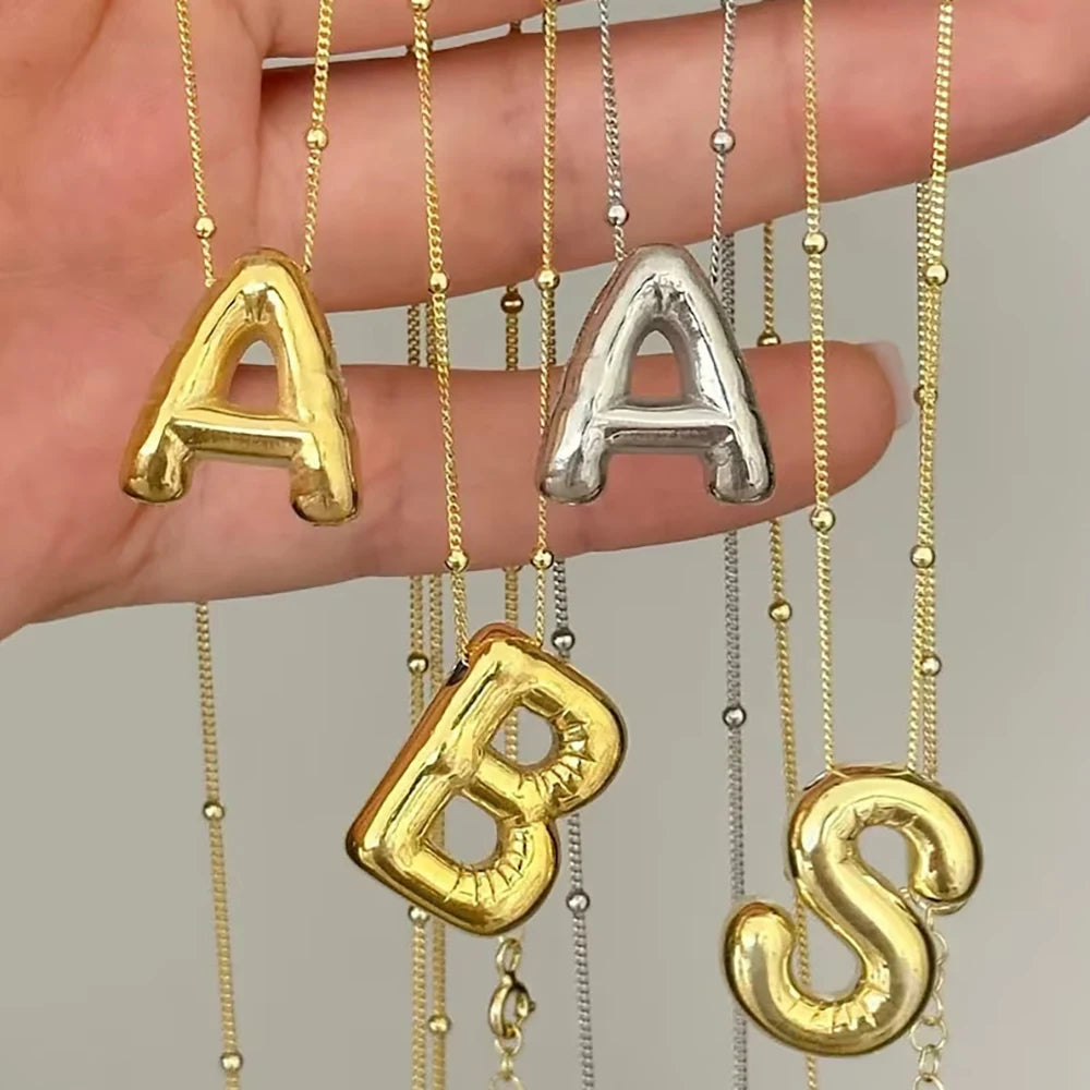 Balloon Bubble Initials Necklace