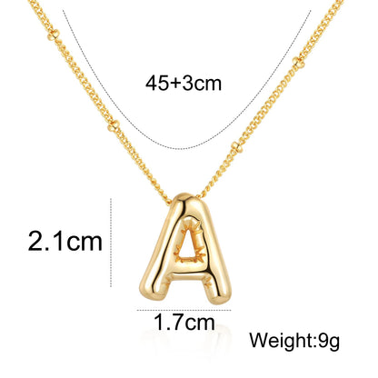 Balloon Bubble Initials Necklace