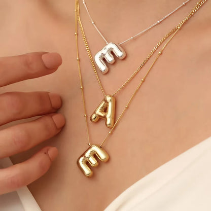 Balloon Bubble Initials Necklace
